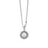 Small Mother of Pearl Circle Pendant Necklace