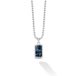 Small Pietersite Tag Amulet Necklace