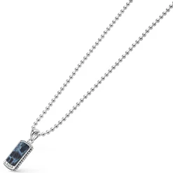 Small Pietersite Tag Amulet Necklace