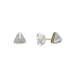 Small Pyramid Diamond Stud Earrings
