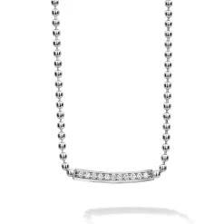 Small Station Diamond Beaded Necklace