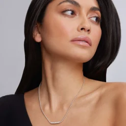 Small Station Diamond Beaded Necklace