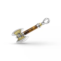 Small Tiger Eye Axe Amulet