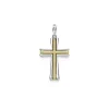 Small Two-Tone Caviar Beaded Cross Amulet