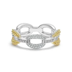 Small Two-Tone Eternity Diamond Ring