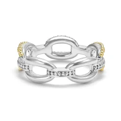 Small Two-Tone Eternity Diamond Ring