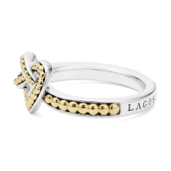 Small Two-Tone Heart Ring