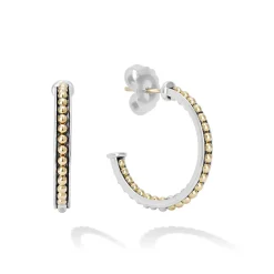 Small Two-Tone Hoop Earrings