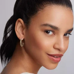 Small Two-Tone Hoop Earrings