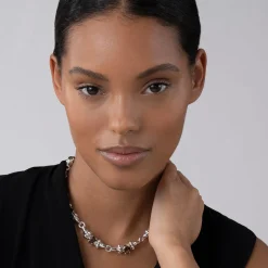 Smokey Quartz Caviar Necklace