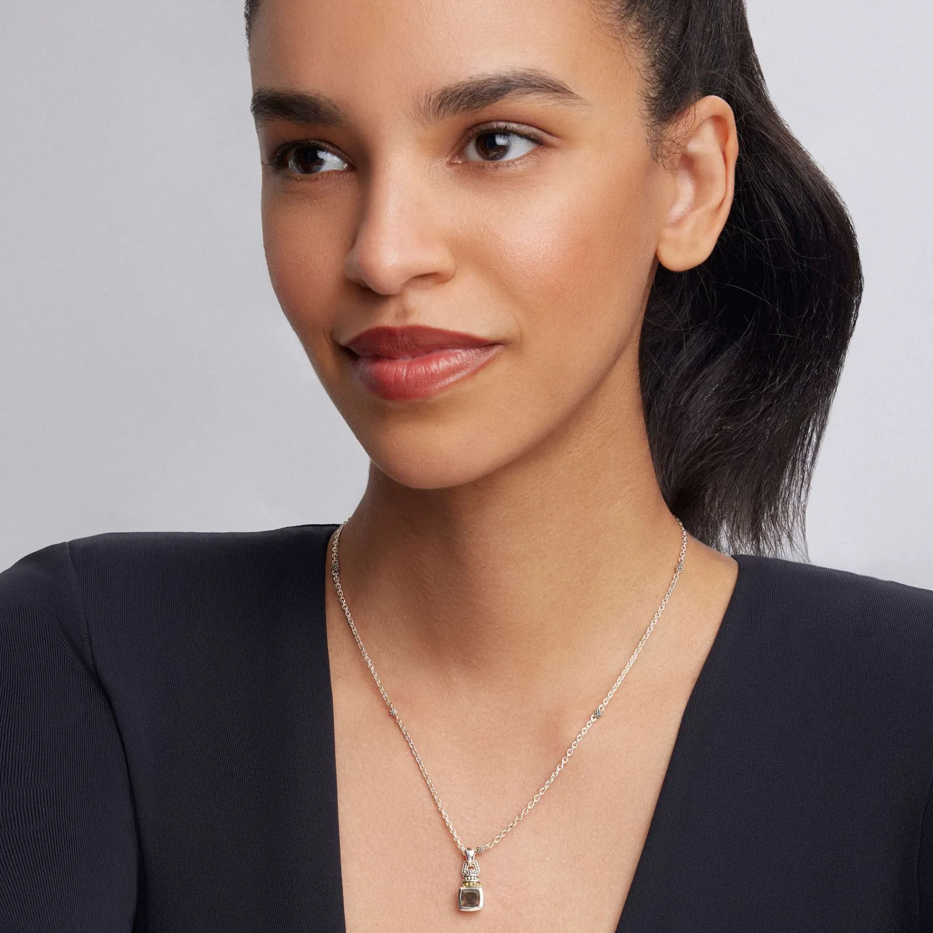 Smokey Quartz Gemstone Pendant Necklace