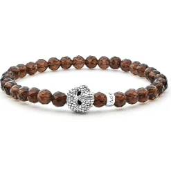 Smokey Quartz Skull Bracelet
