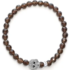 Smokey Quartz Skull Bracelet