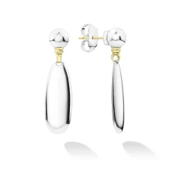 Smooth Silver Drop Earrings