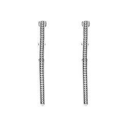 Square Caviar Hoop Earrings