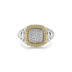 Square Diamond Statement Ring