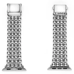 Stainless Steel Infinite Caviar Beaded Watch Bracelet - 38-45mm