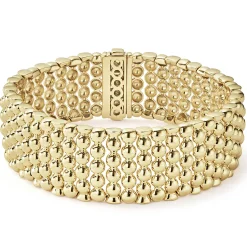 Statement 18K Gold Caviar Bracelet | 20mm
