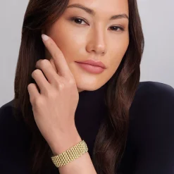 Statement 18K Gold Caviar Bracelet | 20mm