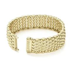 Statement 18K Gold Caviar Bracelet | 20mm