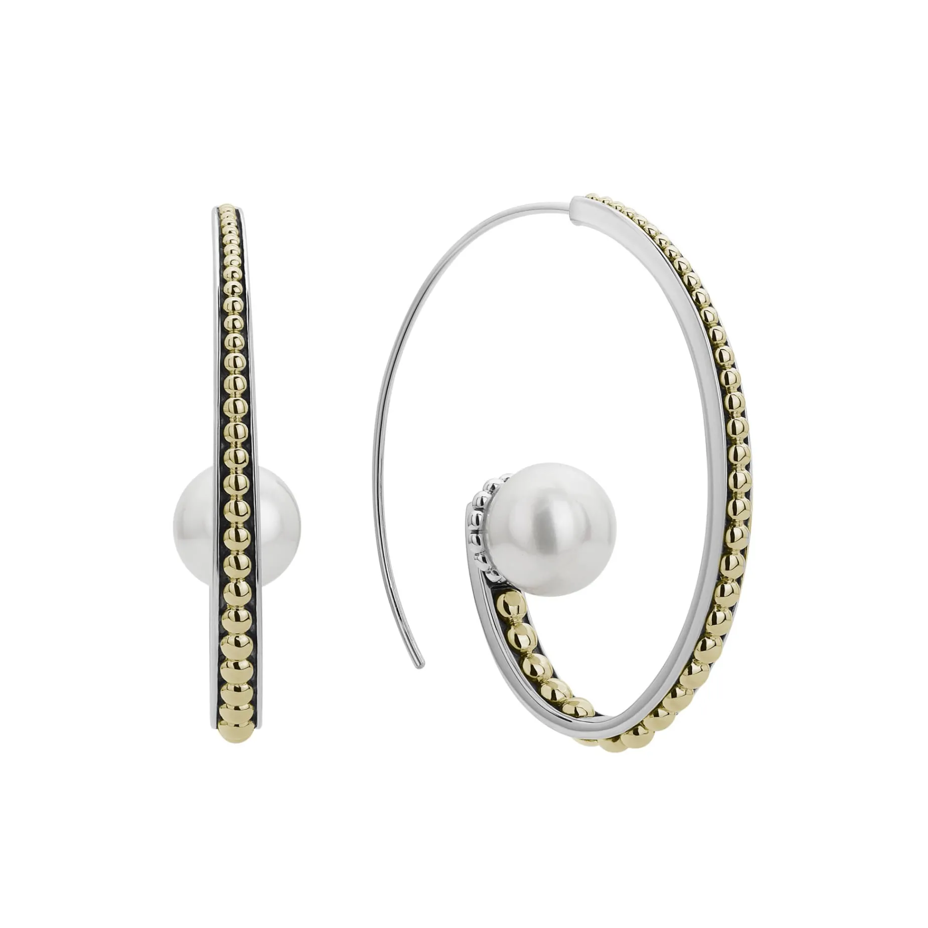 Statement Pearl Hoop Earrings