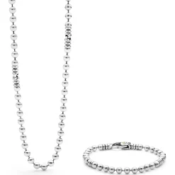 Sterling Silver Caviar Beaded Gift Set