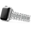 Sterling Silver Full Diamond Watch Bracelet-38-45mm