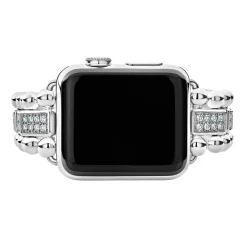 Sterling Silver Full Diamond Watch Bracelet-38-45mm