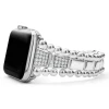 Sterling Silver Half Diamond Watch Bracelet-42-49mm