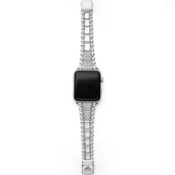 Sterling Silver Half Diamond Watch Bracelet-42-49mm
