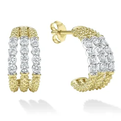 Superfine Diamond Hoop Earrings