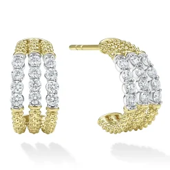 Superfine Diamond Hoop Earrings