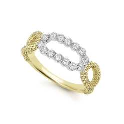 Superfine Diamond Oval Ring