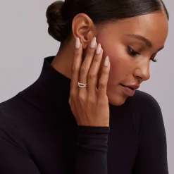 Superfine Diamond Oval Ring