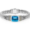 Swiss Blue Topaz Caviar Bracelet | 9mm