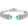 Swiss Blue Topaz Cuff Bracelet | 12mm