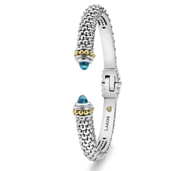 Swiss Blue Topaz Cuff Bracelet | 8mm