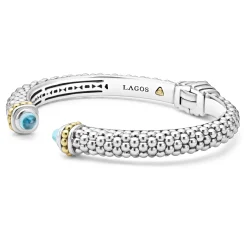 Swiss Blue Topaz Cuff Bracelet | 8mm