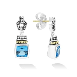 Swiss Blue Topaz Drop Earrings