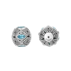 Swiss Blue Topaz Earring Backs