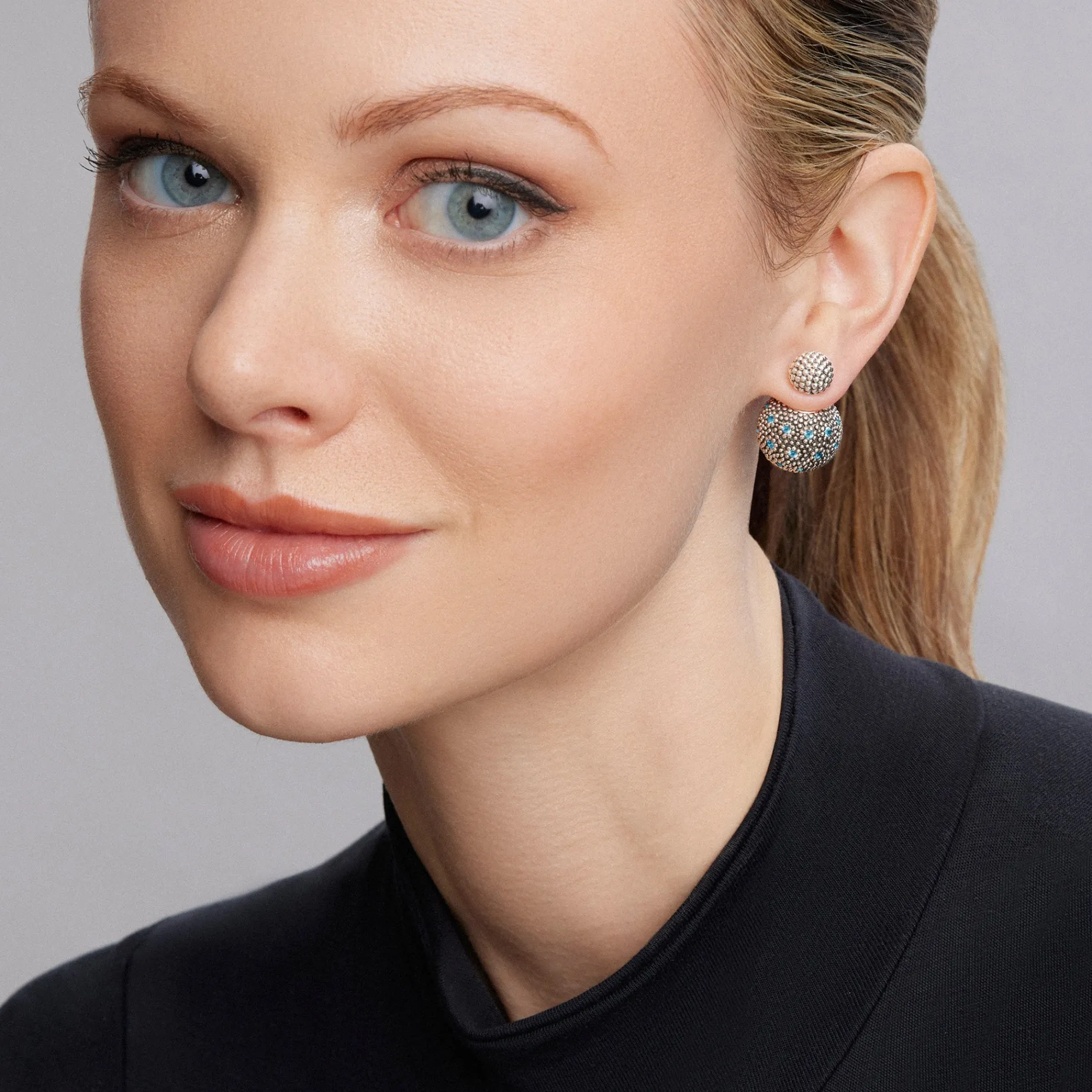 Swiss Blue Topaz Earring Backs
