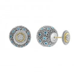 Swiss Blue Topaz Earring Backs
