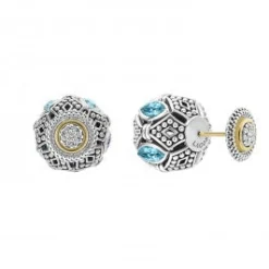 Swiss Blue Topaz Earring Backs