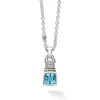 Swiss Blue Topaz Pendant Necklace