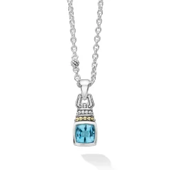Swiss Blue Topaz Pendant Necklace