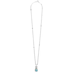Swiss Blue Topaz Pendant Necklace