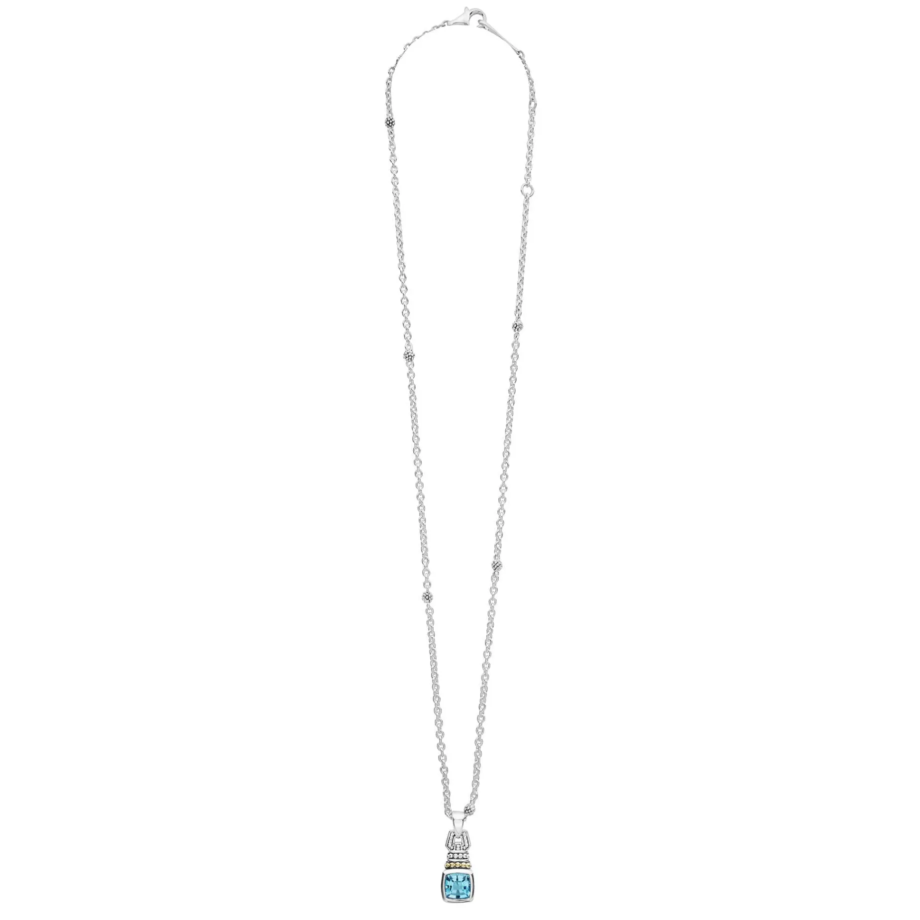 Swiss Blue Topaz Pendant Necklace