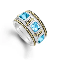 Swiss Blue Topaz Stacking Rings