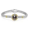 Tahitian Black Pearl Diamond Caviar Bracelet | 6mm