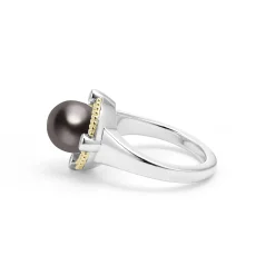 Tahitian Black Pearl Diamond Ring